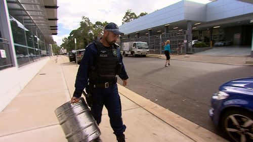 Police today tracked down the truck behind the loose keg. (9NEWS)