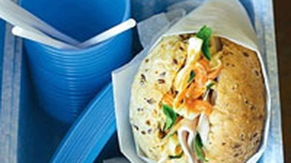 Turkey and coleslaw rolls