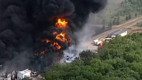 Massive chemical fire in Illinois prompts authorities to order evacuations