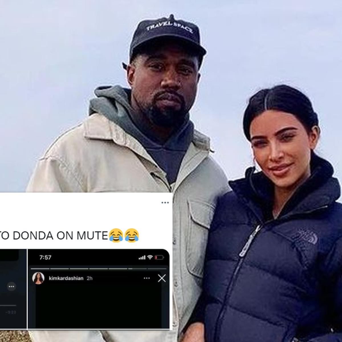 Kanye West fans spot Kim Kardashian listening to new Donda album on mute -  9Celebrity