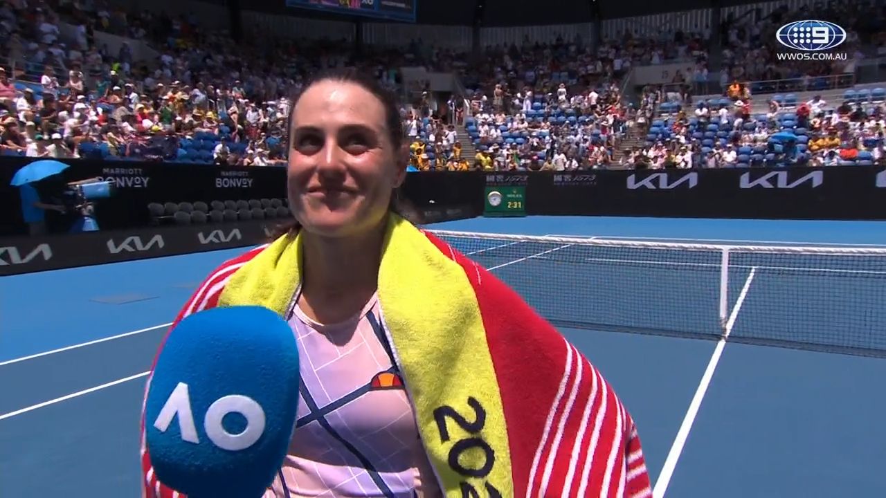 Aussie Kim Birrell overcome with emotion after knocking out Australian Open seed