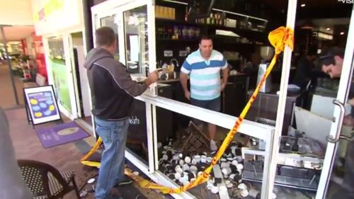 Coffee machines, expensive fridges and stock were extensively damaged in the incident. (9NEWS)