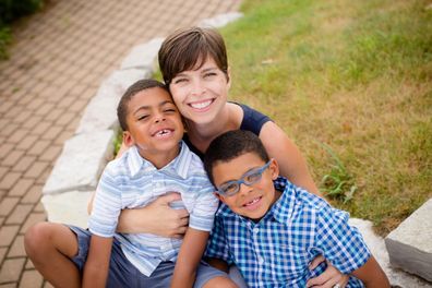 Tessie Sylvester with her two sons.