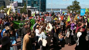 Climate change protests disrupted WA Parliament today.