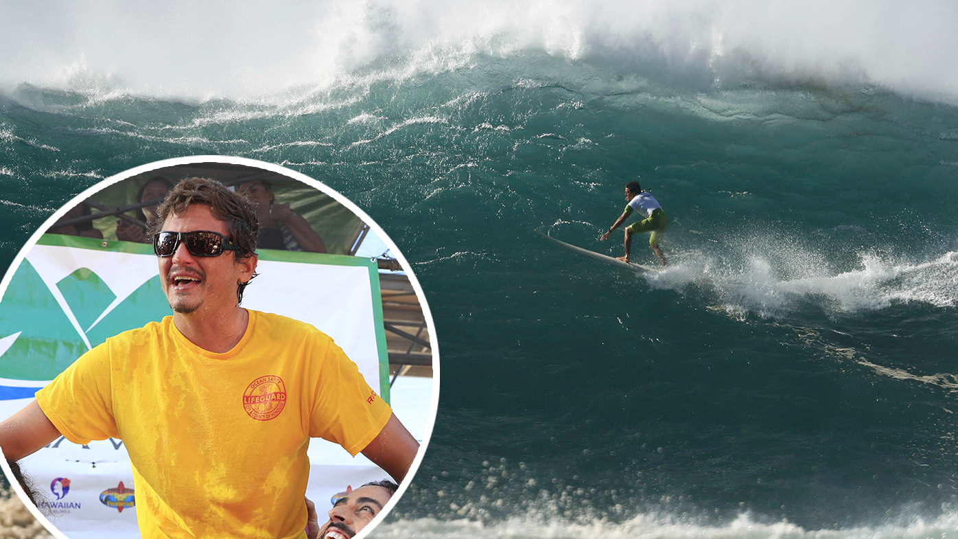 On-duty lifeguard Luke Shepardson wins rare, prestigious Hawaii big wave surfing contest 'The Eddie'
