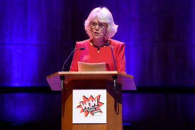 Camilla, Duchess of Cornwall speaks at the Grand Opening Session of the WOW Festival at Southbank Centre on March 06, 2020 in London, England. (Photo by Kate Green/Getty Images)