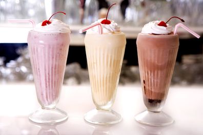 A trio of milkshakes