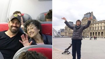 US man Barton Brooks has treated his mother to 20 European outings to mark the 20 years she spent caring for her late husband. (www.thelittlegirlfromkansas.com)