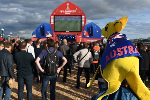 A number of Aussie fans are watching the soccer live in Russia - but there are ways to see it at home too. (AAP)