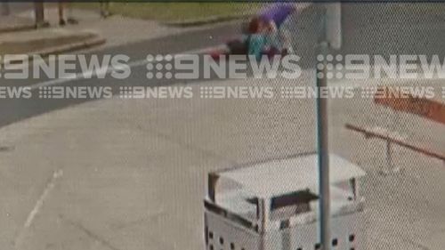 The attack was captured on CCTV. (9NEWS)