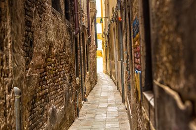 Old narrow alley in Venice