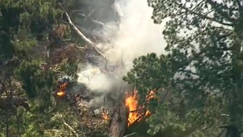 Fire crews were called to a blaze at Tyabb, south of Melbourne. (9NEWS)