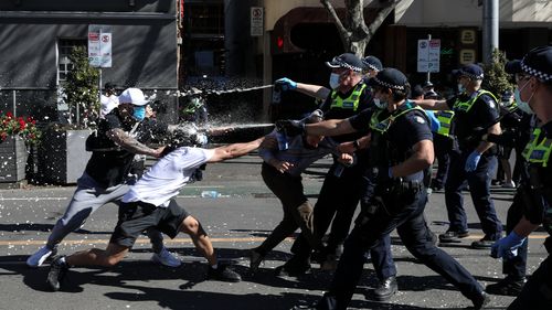 Melbourne anti-lockdown protests, Saturday August 21, 2021