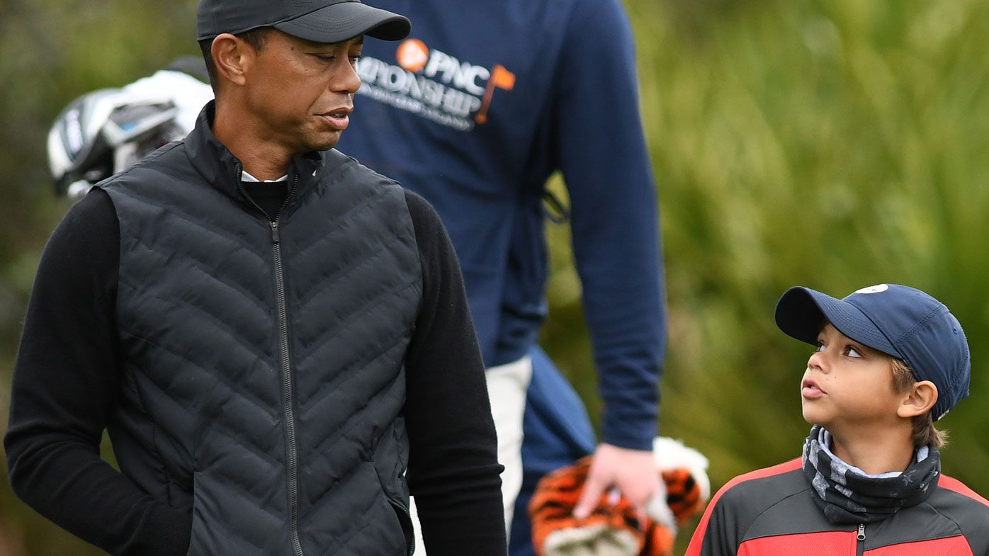 Tiger Woods rejects awkward 'bedroom' question about son Charlie