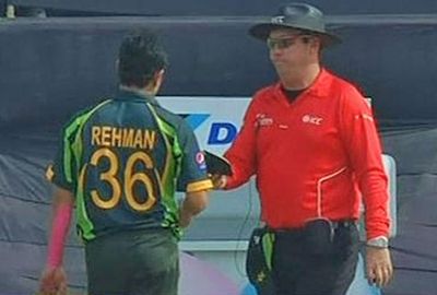<b>Cricket may have witnessed its worst ever over courtesy of Pakistan's Abdur Rehman. </b><br/><br/>The spinner delivered three consecutive no-balls which were all above waist height in an Asian Cup match against Bangladesh.<br/><br/>So bad was the display that the umpire pulled him from the attack and banned him from bowling again. It meant he finished with the figures of 0-8 off 0.0 overs.<br/><br/>His first ball was among the worst deliveries the game has seen. Check them out.<br/><br/><br/>