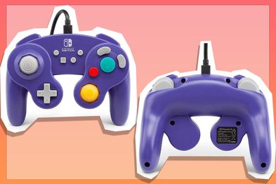 9PR: Nintendo Switch Wired Game Cube Purple controller