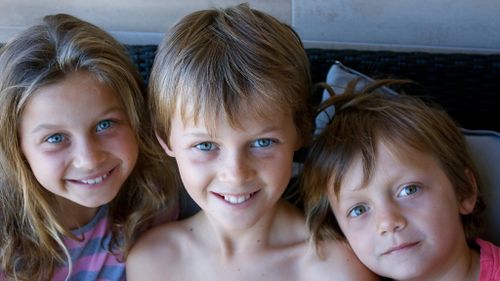 Australians Mo, Evie and Otis Maslin were on board MH17. (Supplied).