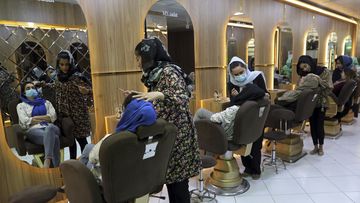 A spokesman at Afghanistan&#x27;s Vice and Virtue Ministry said Tuesday, July 4, 2023, the Taliban are banning women&#x27;s beauty salons. (AP Photo/Rahmat Gul, File)