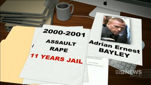 Bayley was sentenced to 11 years behind bars for offences in 2000 and 2001. (9NEWS)