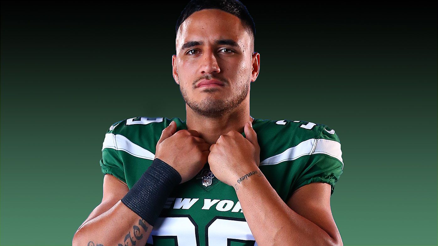 Valentine Holmes in his Jets uniform