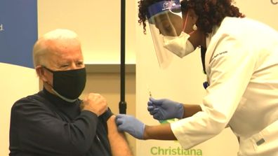 President-elect Joe Biden received his first dose of the coronavirus vaccine on live television as part of a growing effort to convince the American public the inoculations are safe.