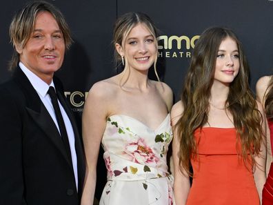 Keith Urban, Sunday Rose Kidman Urban, Faith Margaret Kidman Urban, Sybella Hawley, Nicole Kidman, and Antonia Kidman attend the 49th AFI Life Achievement Award Gala Tribute Celebrating Nicole Kidman at Dolby Theatre on April 27, 2024 in Hollywood, California