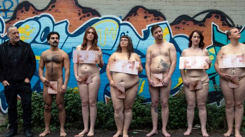 US artist Spencer Tunick will photograph 1000 naked Melburnians. Picture: AAP