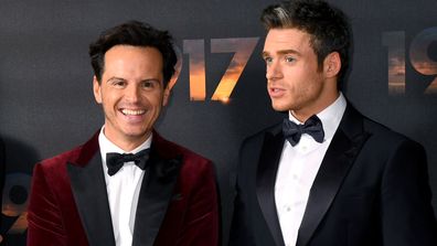 Andrew Scott and Richard Madden attend the "1917" World Premiere and Royal Performance at the Odeon Luxe Leicester Square on December 04, 2019