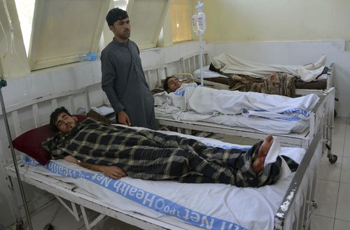 A number of men are now recovering in hospital after the bomb attack. Picture: AAPA number of men are now recovering in hospital after the bomb attack. Picture: AAP