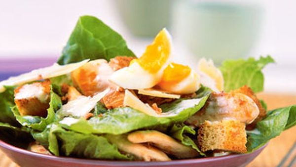 Roast chicken caesar salad