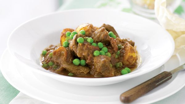 Curried lamb and potatoes