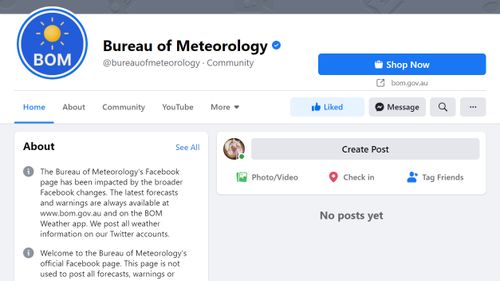 BOM Facebook page down