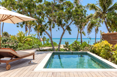 Six Senses Fiji Beachfront Pool Villa deck
