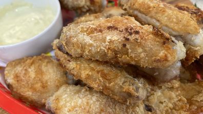 Pan fried salt and pepper wings