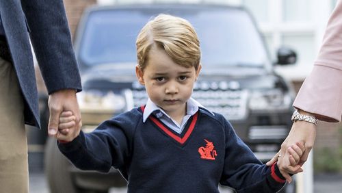 The message allegedly included a photo of Prince George on his first day of school. (AAP)