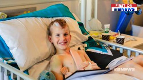 Kade suffered bleeding on the brain, a fractured skull and shoulder and lacerated spleen.