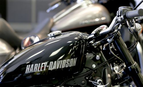 Reverse tariffs could be slapped on items like Harley-Davidson motorcycles. Picture: AAP