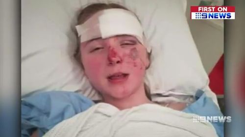 Jayla, 14, is being hailed as a hero for throwing herself into the path of an oncoming truck to save her nephew. Picture: Supplied