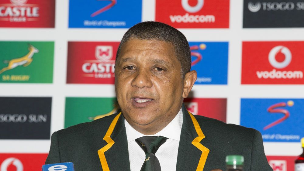 Springboks coach Allister Coetzee has tipped a "physical onslaught" against Australia after shuffling his backline and picking six bench forwards for Saturday night's Rugby Championship Test.(Getty)