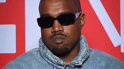 Ye  attends the Kenzo Fall/Winter 2022/2023 show as part of Paris Fashion Week on January 23, 2022 in Paris, France. 