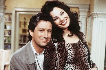  Charles Shaughnessy and Fran Drescher as Maxwell Sheffield and Fran Fine in The Nanny.