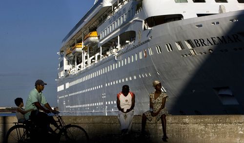 A file image of the Norwegian cruise ship Braemar docked in Havana's port in 2008. Picture: Ramon Espinosa