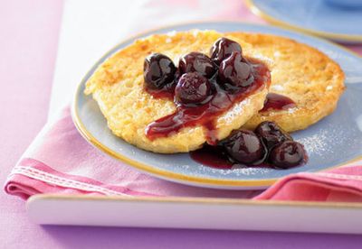 French muffins with cherries