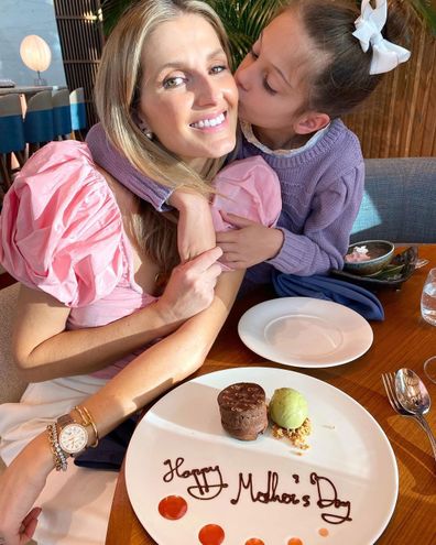 Kate Waterhouse with her daughter on Mother's Day in 2022.