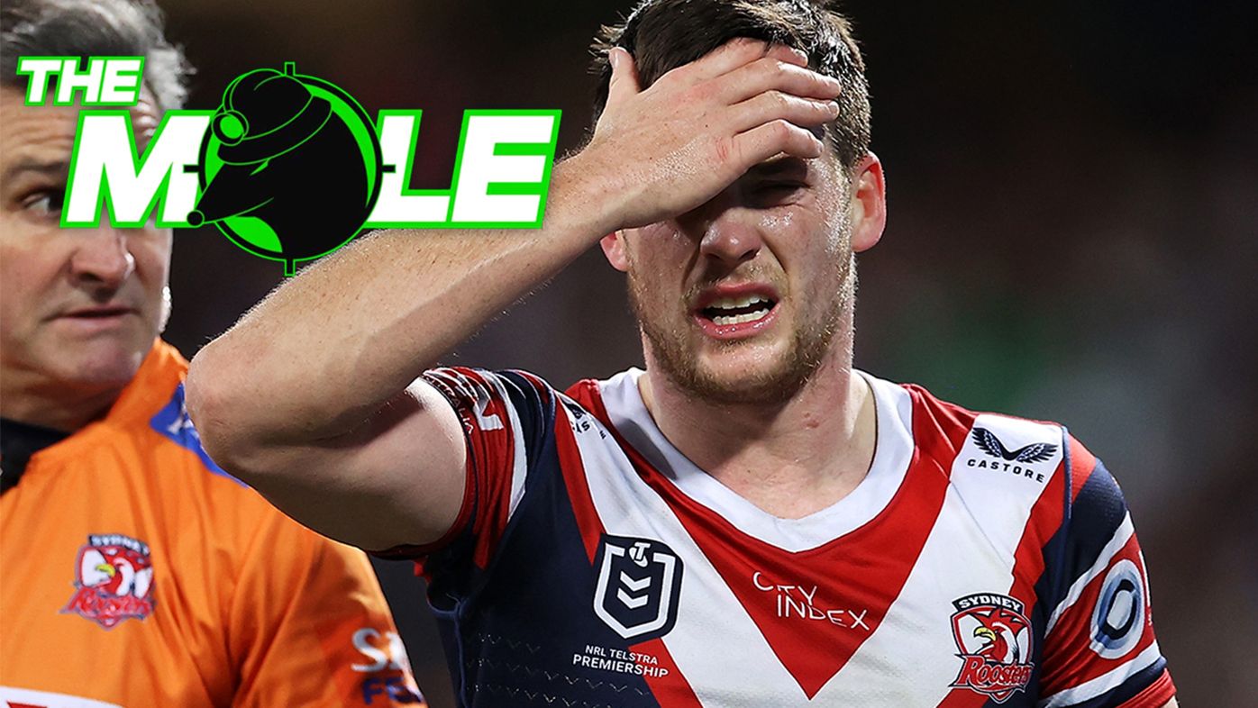 Luke Keary is forced from the field for an HIA in 2022.