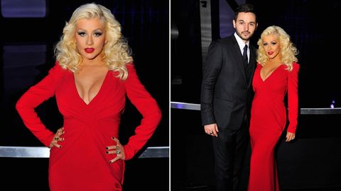 Red-hot mama! Christina Aguilera debuts post-baby bod in comeback appearance
