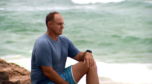 Matthew Hayden was with family on North Stradbroke Island when he injured himself.