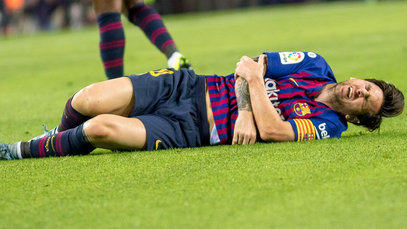 Barcelona star Lionel Messi could miss six games with broken arm