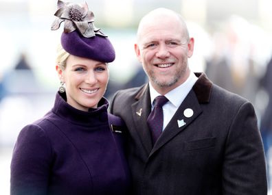 Zara Tindall and Mike Tindall attend day 4 'Gold Cup Day' of the Cheltenham Festival 2020 at Cheltenham Racecourse on March 13, 2020 in Cheltenham, England.