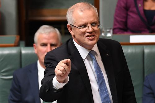 Scott Morrison delivers a jab at Labor as he lays out his Budget in the House of Reps this year.